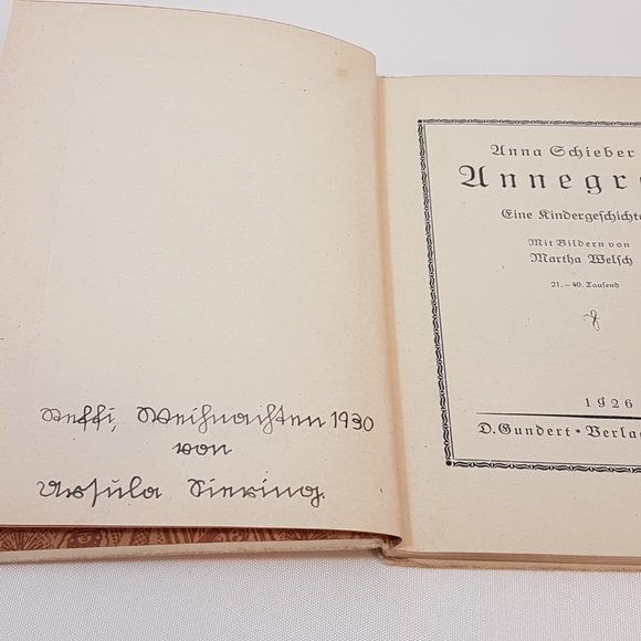 Antique 1920s Book ANNEGRET by Anna Schieber Antique Childrens Storybook German - Picture 9 of 16